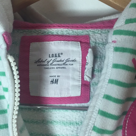 H&M Striped Hoodie Size 8-10 Years - Picture 6 of 8